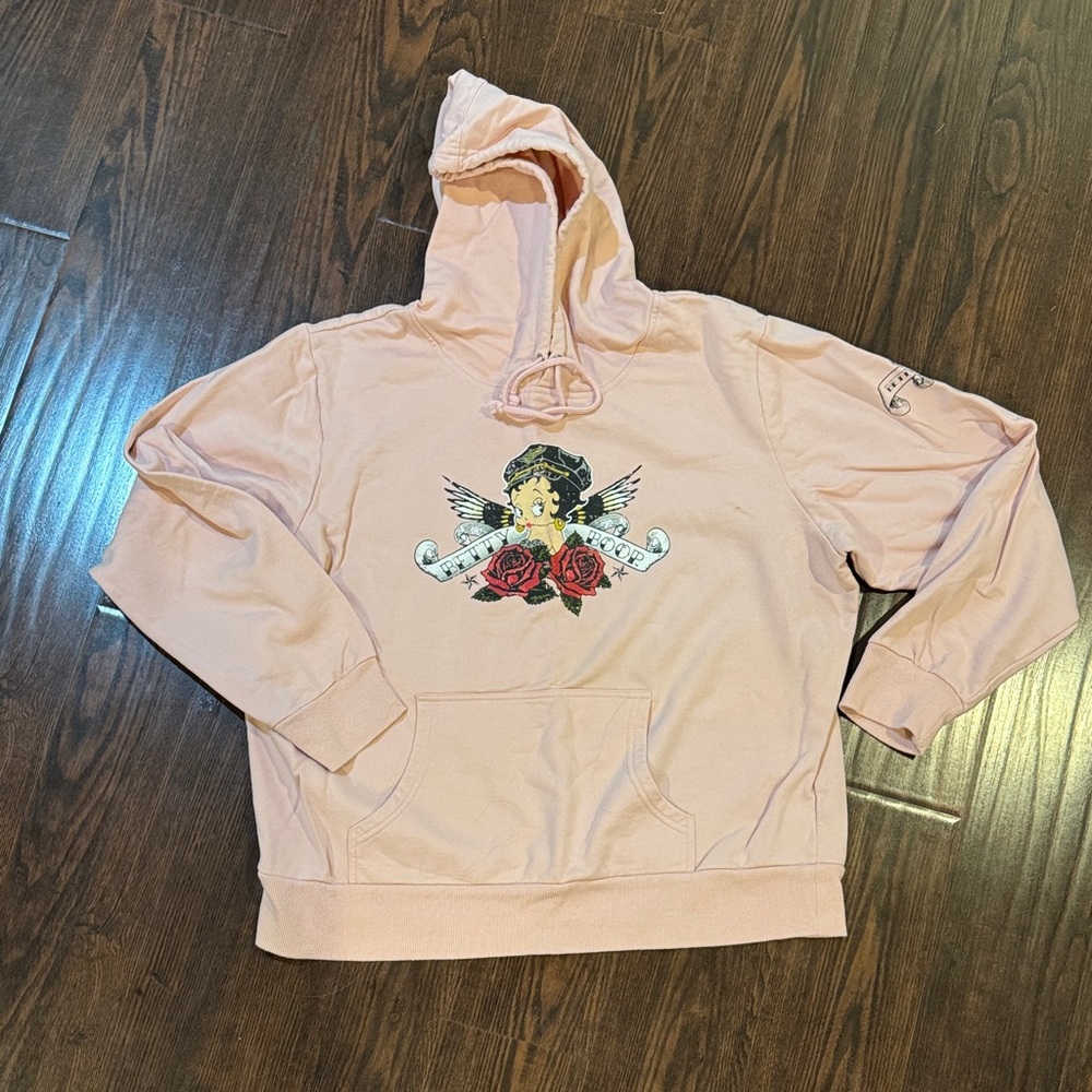 Pink Hoodie with Betty Boop Design